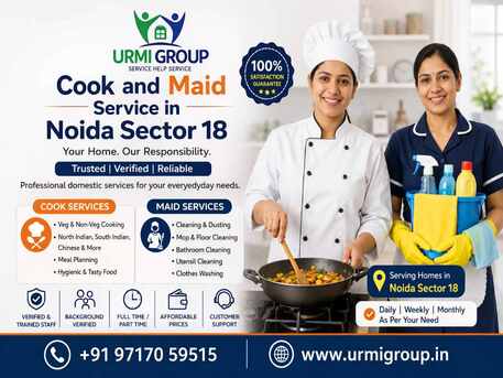 Noida, Guides/Interpreters, Affordable Cook And Maid Service In Noida Sector 18 | Urmi Group