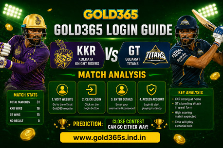 Pune, Business, Gold365 Login Guide With KKR Vs GT Match Analysis