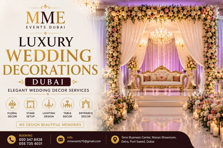 Deira, Event Planning, Luxury Wedding Decorations Dubai | Elegant Wedding Decor Services