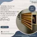 USD 134,  American Flag Hidden Gun Cabinet & Concealment Storage Sale