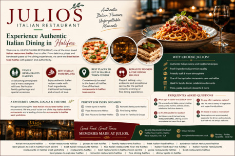 London, Restaurants, JULIOS ITALIAN RESTAURANT &ndash; Best Italian Restaurant In Halifax For Authentic Italian Food