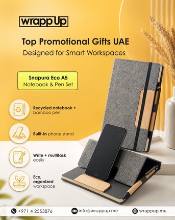 Dubai, Appliances, Premium Corporate Gifts In Dubai | Eco Notebook & Pen Set | Custom Branding &mdash; Wrapp Up