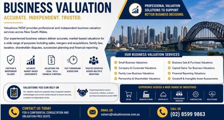 Sydney, Real Estate, Business Valuation Services &ndash; Certified Business Valuers In NSW