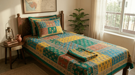 Mumbai, Household Items, INR 1499,  Double Bedsheets Online | Premium Cotton Double Bed Sheets &ndash; TheIndiglobal