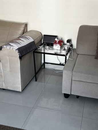 Olaya, Furniture, SAR 230,  Steel And Glass Side Tables