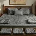 INR 1499,  Grey Bedsheets Online | Elegant Grey Bedding Collection &ndash; TheIndiglobal