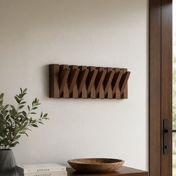 Mumbai, Furniture, INR 2000,  Elegant Flip Down Wooden Wall Hooks For Modern Space-Saving Storage