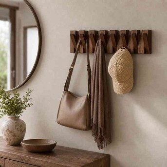 Mumbai, Furniture, INR 2000,  Elegant Flip Down Wooden Wall Hooks For Modern Space-Saving Storage
