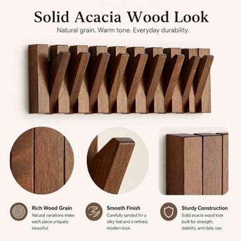 Mumbai, Furniture, INR 2000,  Elegant Flip Down Wooden Wall Hooks For Modern Space-Saving Storage