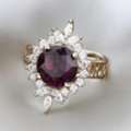 INR .0960.00,  Belle Edge Floral-Inspired Gemstone Ring