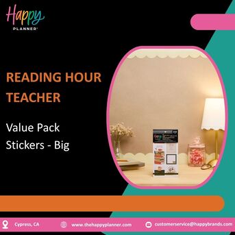 New York, Books, USD 19,  Reading Hour Big Value Pack Stickers By Happy Planner