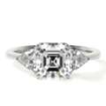 USD 2945,  Get Women's Diamond Rings Asscher Shape Prong Set Ring