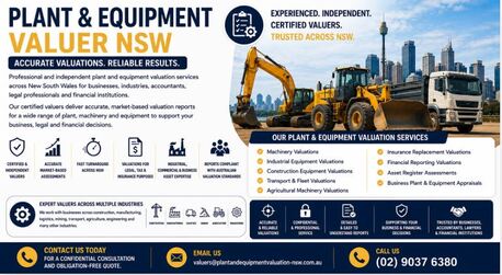 Sydney, Real Estate, Plant And Equipment Valuer NSW &ndash; Certified Machinery Valuation Experts