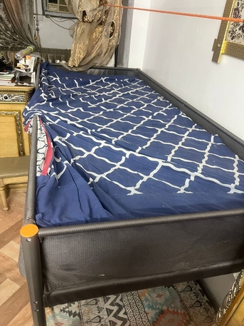 Hara, Furniture, SAR 600,  IKEA Double Bed Qith Mattress 200cmX100cm Condition Like New