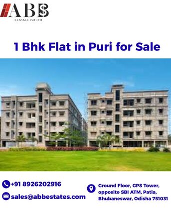 Bhubaneswar, Real Estate For Sale, 1 Bhk Flat In Puri For Sale