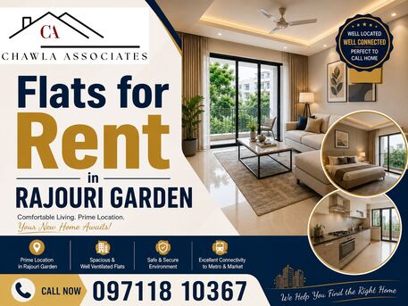 New Delhi, Shops, 🏠 Flats For Rent In Rajouri Garden 🏠
