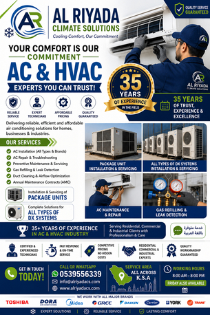 Riyadh, Air Conditioning, ❄️ Riyadh&rsquo;s Trusted AC & HVAC Experts &ndash; 35 Years Of Excellence! ❄️