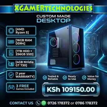Nairobi, Electronics, KES 109150,  Custom Designed Ryzen 5 And 3 Games Bonus