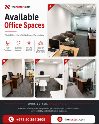 Dubai, Offices, AED 15500,  Office Space In Dubai With Ejari From AED 15,500