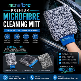 London, Clothing & Accessories, Premium Microfibre Cleaning Mitt For Streak-Free Shine
