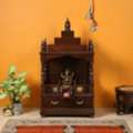 INR 35739,  Buy Teak Wood Pooja Mandir Online - Easy Delivery