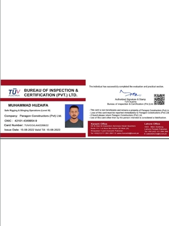 Dammam, Job Seekers, ​Certified Rigger Level 3 - TUV Austria Position Holder