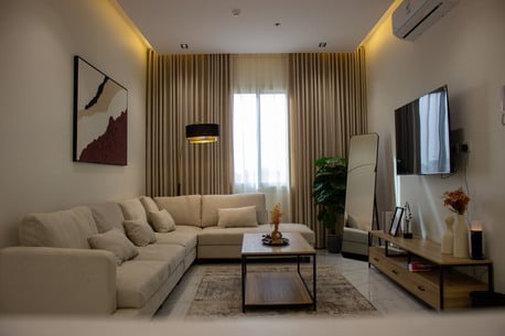 Al Hamra, Apartments, Flats, Houses & Villas, SAR 550/day,  Furnished,  2 BR,  Modern  Apartments In Al Quds