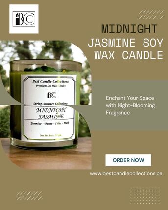 Toronto, Household Items, CAD 20,  Shop Midnight Jasmine Soy Wax Candle &ndash; Long Lasting Floral Fragrance