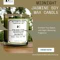 CAD 20,  Shop Midnight Jasmine Soy Wax Candle &ndash; Long Lasting Floral Fragrance