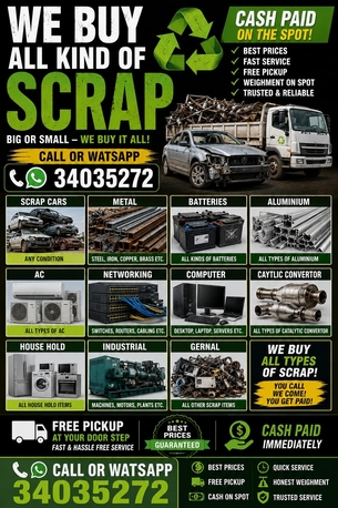 Hamala, Items Wanted, We Buy All Kind Of Scrap Cars And Materials At Best Price