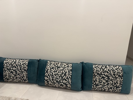 Obhur Al Shamaliyah, Furniture, SAR 890,  Elegant Shelby Corner Sofa Set With 3 Large Cushions & 2 Moroccan Coffee Tables