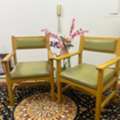 SAR 150,  2 Wooden Arm Chairs With Cushioned Seats &ndash; Good Condition