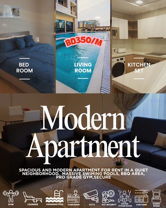 Juffair, Apartments, Flats, Houses & Villas, BHD 350/month,  Furnished,  1 BR,  74 Sq. Meter,  One Bedroom Apartment At Spark Tower