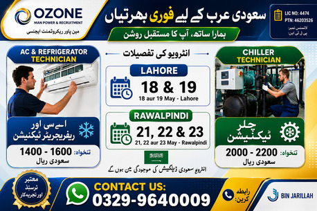 Islamabad, Jobs, Ac And Refrigerator Technician, Chiller Technicians