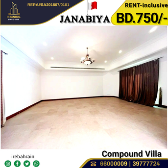 Janabiya, Villas, BHD 750,  Semi Furnished 3 BHK Villa For Rent In Janabiya - With EWA