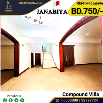 Janabiya, Villas, BHD 750,  Semi Furnished 3 BHK Villa For Rent In Janabiya - With EWA