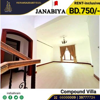 Janabiya, Villas, BHD 750,  Semi Furnished 3 BHK Villa For Rent In Janabiya - With EWA