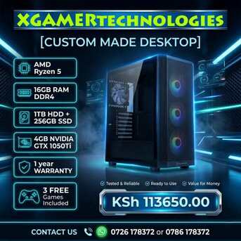 Nairobi, Computers, KES 113650,  Custom Designed AMD Ryzen 5 Gaming Desktop PC