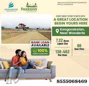 Mumbai, Residential Plots, INR 35000,  145 Sq. Yard,  Foxkonn Central Park &ndash; Premium HMDA Approved Open Villa Plots