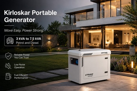 New Delhi, Machinery, Kirloskar Portable Generators: Move Easy Power Strong