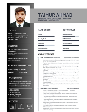 Jeddah, Job Seekers, Bus Driver