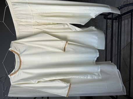 Al Khobar Al Shamalia, Clothing & Accessories, SAR 109,  Farshi Shalwar Suit Made For Sale. White Silk Small Size