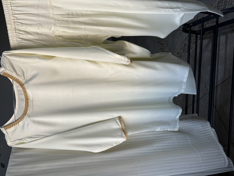 Al Khobar Al Shamalia, Clothing & Accessories, SAR 109,  Farshi Shalwar Suit Made For Sale. White Silk Small Size