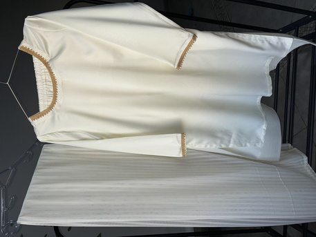 Al Khobar Al Shamalia, Clothing & Accessories, SAR 109,  Farshi Shalwar Suit Made For Sale. White Silk Small Size