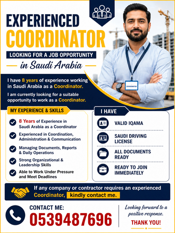 Jubail, Job Seekers, Cordintor