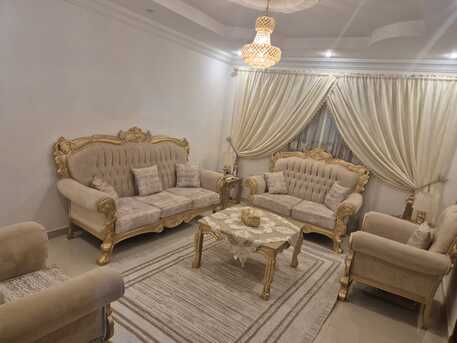Al Rawdah, Furniture, SAR 1200,  Very Clean Sofa 4-Piece Set With Tables, Curtains, & Carpet For A Special Price!
