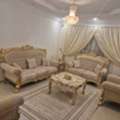 SAR 1200,  Very Clean Sofa 4-Piece Set With Tables, Curtains, & Carpet For A Special Price!