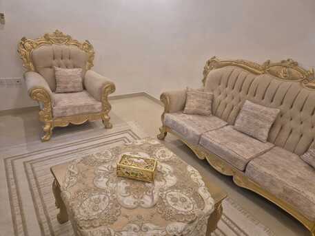 Al Rawdah, Furniture, SAR 1200,  Very Clean Sofa 4-Piece Set With Tables, Curtains, & Carpet For A Special Price!