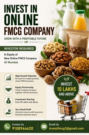 Mumbai, Business Partners, Looking For Investors In Online FMCG Business With High Growth Potential