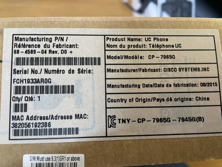 Jeddah, Electronics, SAR 10800,  Cisco IP Phone - 7965
